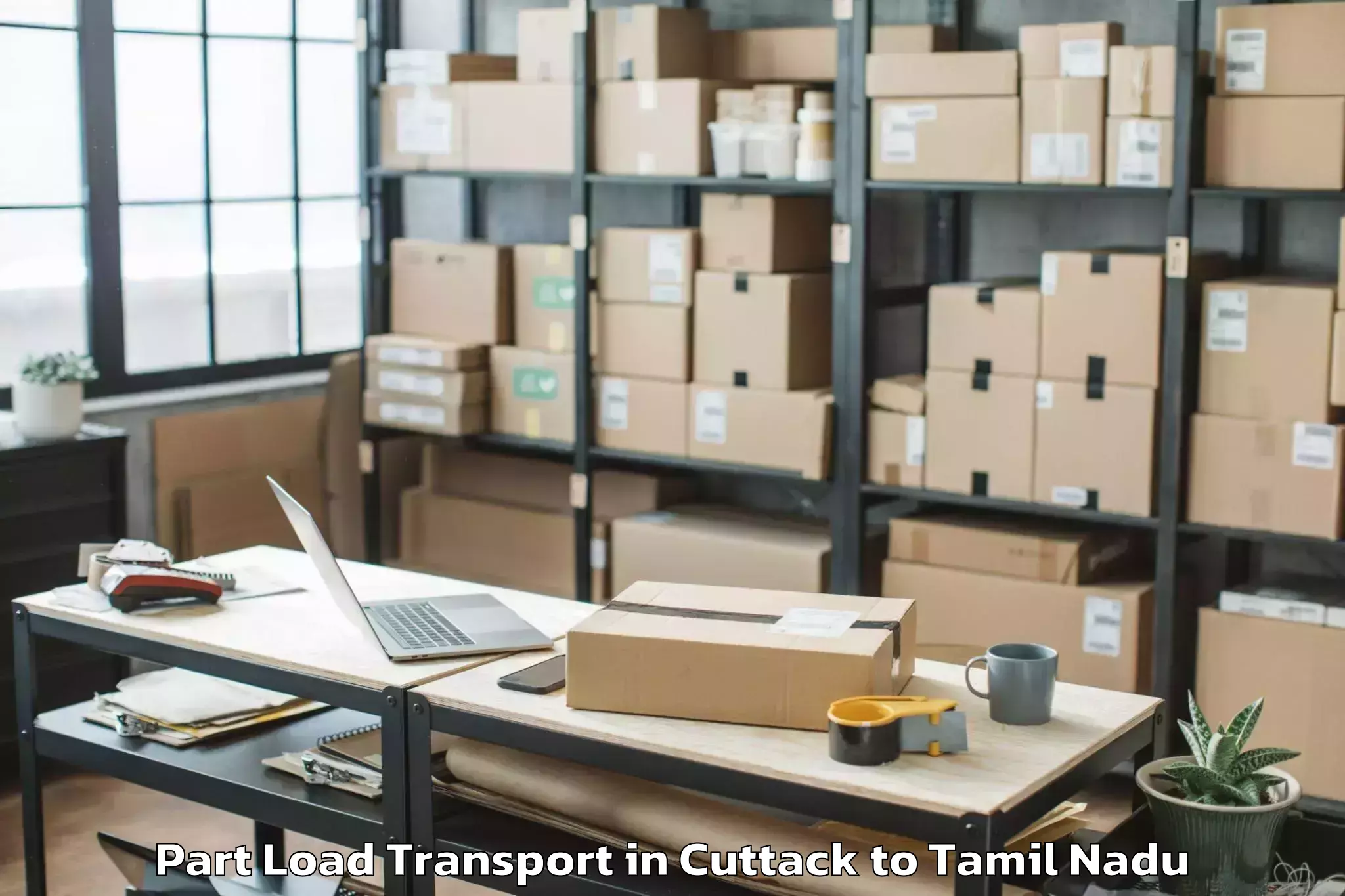 Professional Cuttack to Vskvalasai Dindigul Dist Part Load Transport